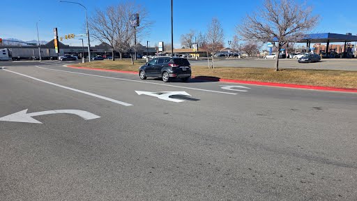 After photo of commercial directional markings