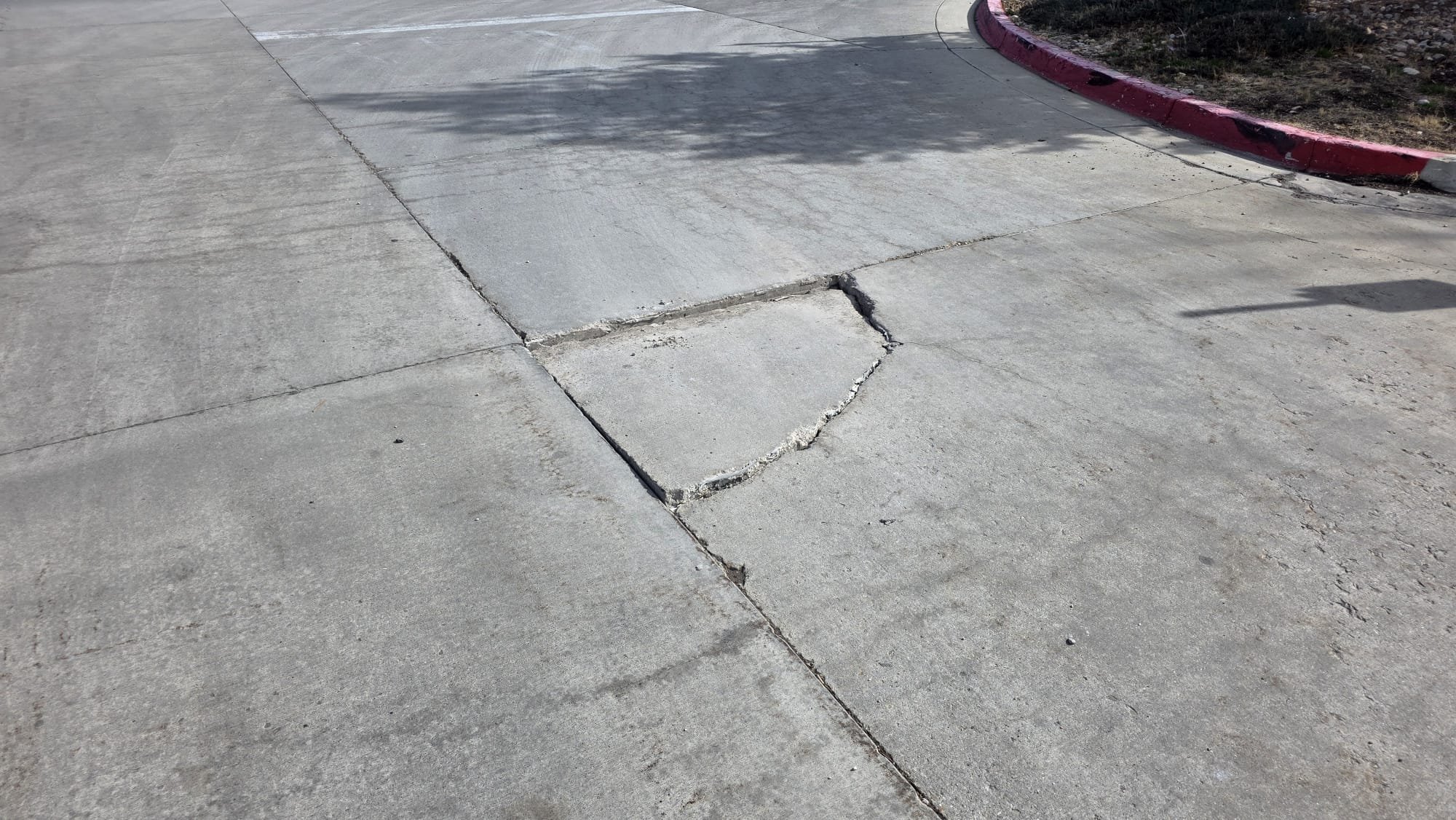 Before photo of commercial surface repair