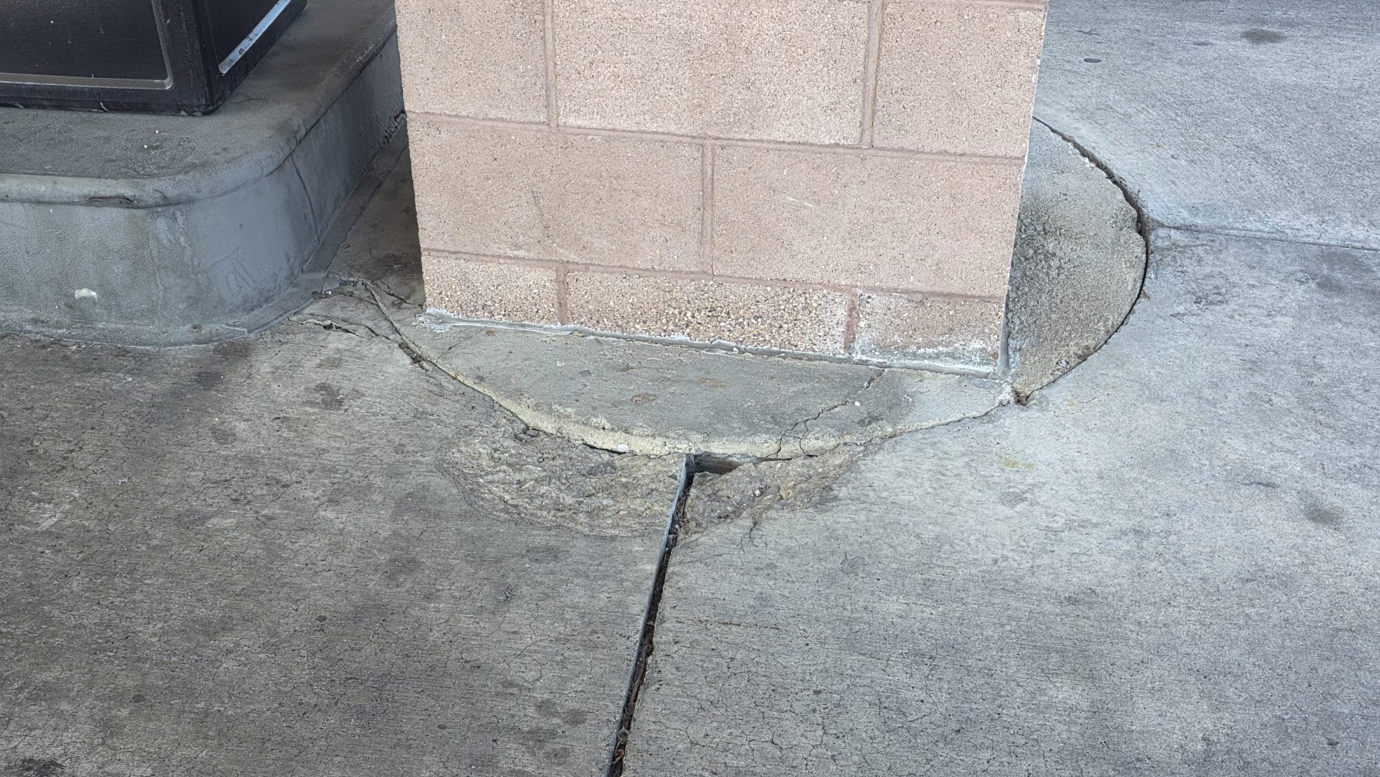 Before photo of commercial surface repair area A