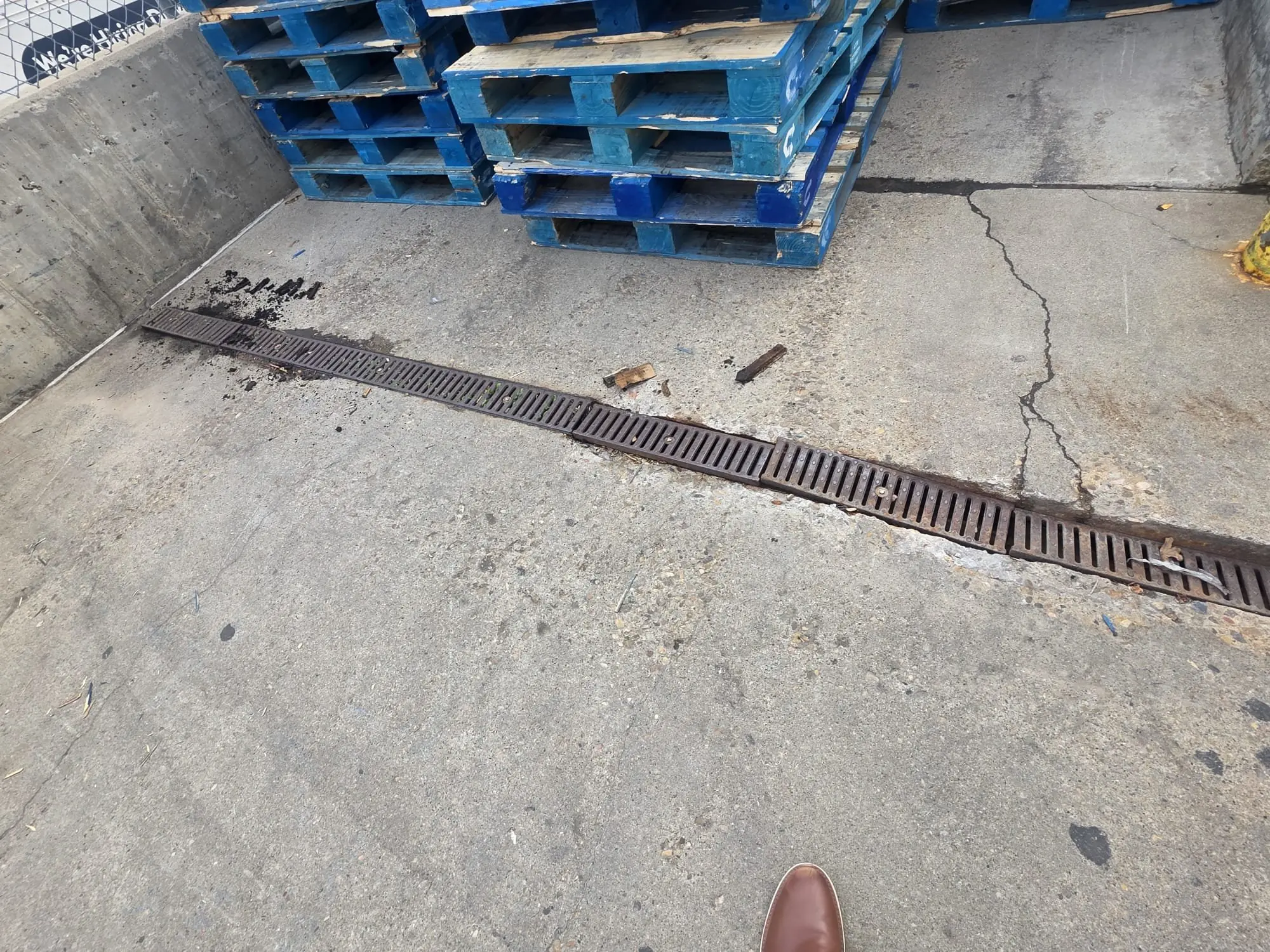 Before photo of Trench Drain Repair