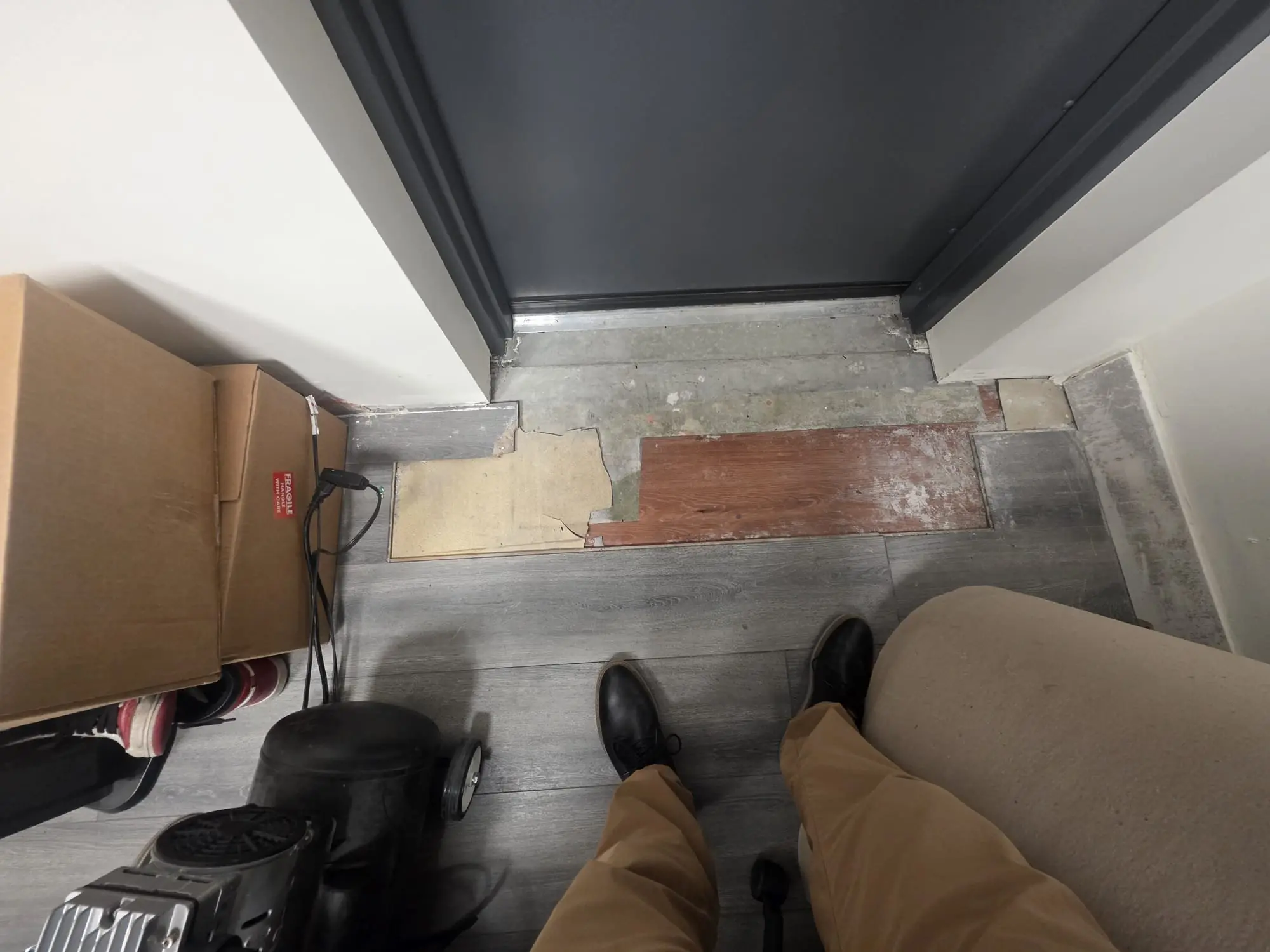 Before photo of Door Floor Repair